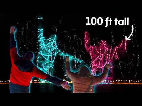 This 100-Foot Light Sculpture Moves When You Do