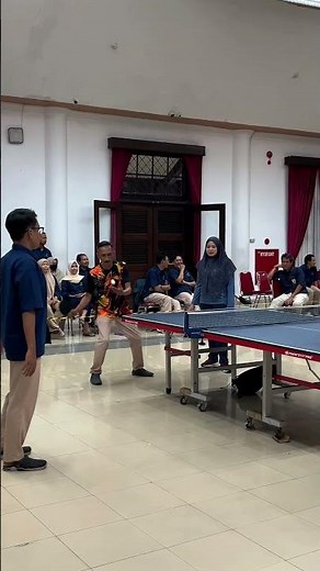 Perwakilan #pusdiklatperpusnas lomba tenis meja berhasil memenangkan pertandingan pertama!
