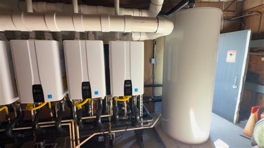 Commercial tankless water heater installation project #water #plumbing #navien #waterheater #tankless | Hukill's Fort Worth