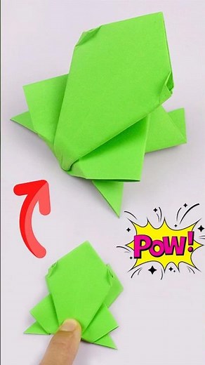 Frosch basteln 🐸- Origami frosch falten - Basteln mit papier | DIY Bastelideen #shorts