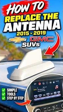 HOW TO REPLACE THE SHARK FIN ANTENNA ON 2015+ GMC CHEVY SUVS AND TRUCKS