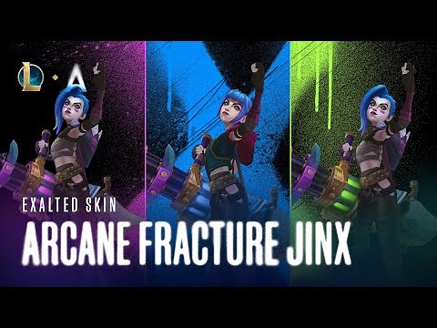 Exalted Skin: Arcane Fractured Jinx | Gameplay - League of Legends