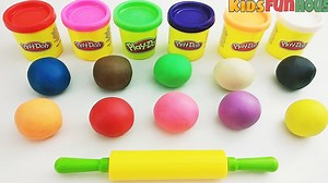Learn Colors With Play Doh Balls and Animals Molds | ABCD Rhymes. Children learning Video| Learn colors| Learn Numbers #BABAFUNTOYS | Kids Fun House- Kids Learning
