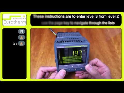 Access levels tutorial on a Eurotherm 3504 controller tutorial