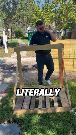 Found: a DIY pallet… something. Stand? Jig? Shrine to 2x4s? Help Brad ID this masterpiece.