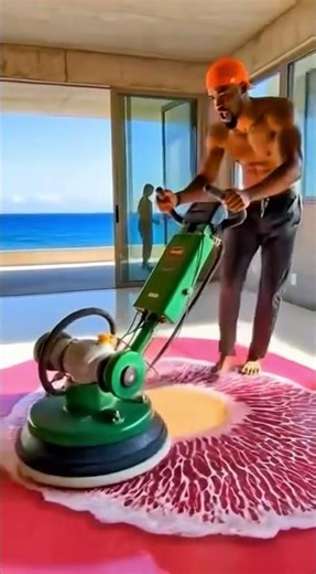 DIY Ocean Beach Epoxy Floor Art - Sand, Shells & Pink Waves Tutorial!#Epoxy#FunnyEpoxy #GrannyFail