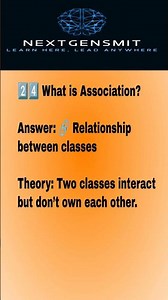 Association in Java. #Java #JavaDeveloper #Programming #LearnJava #CodingShorts #JavaInterview