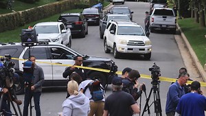 Sean ‘Diddy’ Combs flashes peace sign days after feds raid homes