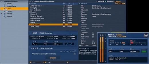 MP3 / AAC 規格に合わせて楽曲音量を最適化する　SONNOX : Codec Toolbox
