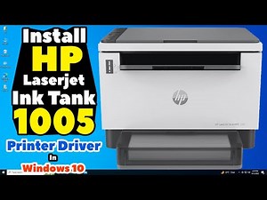 How to Download & Install HP Laserjet Tank MFP 1005 Printer Driver in Windows 10 | Manual USB Setup