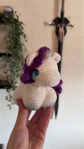 thank you for the support :) i’m going to do pinkie next! #mlp #mylittlepony #rarity #crochet #handmade