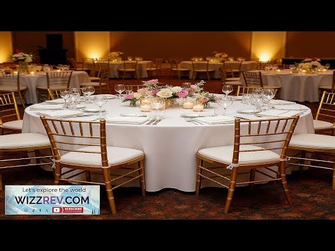 VEVOR White Round Tablecloths 6 Pack 120 Inches in Diameter Stain