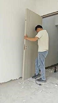 Essential hanging skills for beginners #Wooden Door Installation Balloon solves seam problem