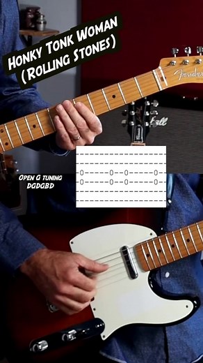 209K views · 3.1K reactions | The intro to Honky Tonk Woman by The Rolling Stones #guitarlesson #honkytonkwoman #therollingstones #countryhonk #guitartabs #keithrichards #fendertelecaster | Anthony Parker and the Near Life Experience | Facebook