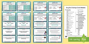 LKS2 Busy Box English Challenge Cards