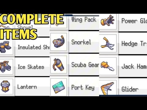 All 14 Ability Items/ Wing Pack, Scuba Gear, Lantern, Power Gloves, Teleport, Smash, Evocreo 2