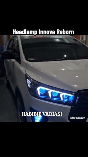 Modifikasi Custom Headlamp Innova Reborn Hexagounal BMW Triple Proji