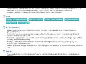 How to Create a Operations Director Resume in 2 Mins | ResumeGemini