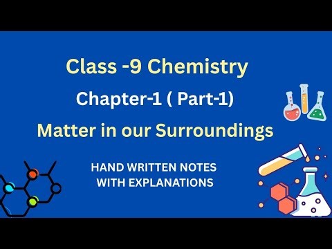 CLASS-9,CHEMISTRY,Chapter-1(PART-1) MATTER IN OUR SURROUNDINGS, HANDWRITTEN NOTES WITH EXPLANATIONS