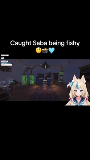 Ah fish 🩵 . . . #vtuber #indievtuber #samekosaba #cute | saba