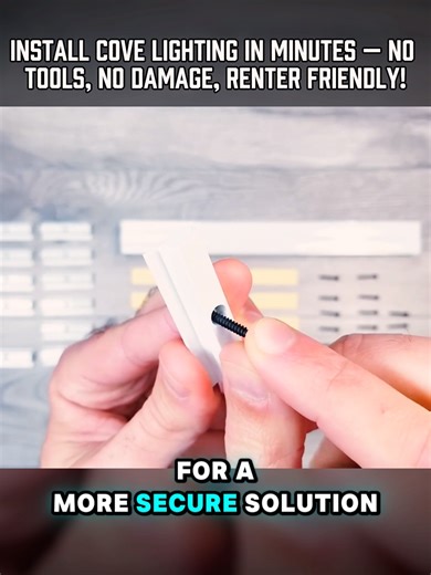 Instala iluminación de cove en minutos sin daño