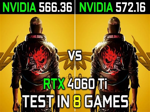 566.36 vs 572.16 N卡驱动对比（1080P分辨率测试） RTX 4060Ti 8G + R7 5800X3D