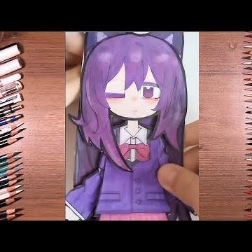 HOW TO MAKE PAPER DOLLs GACHA LIFE #16 | DIY | Draw so easy Anime