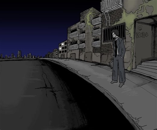 back to green street a small city, inhabited by outcasts, hobos,unemployed young men. yet this city is mine , it is charming. i love looking at all the graffitis on the wall and tbh i prefer looking at the street arts rather than souless cubic ahhh houses #animation #unemployment #fy #horrorart #cartoon