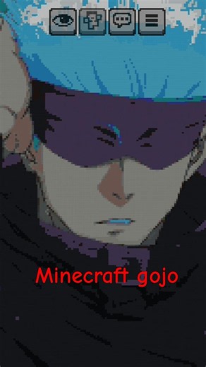 Minecraft gojo pixel art drawzone-art