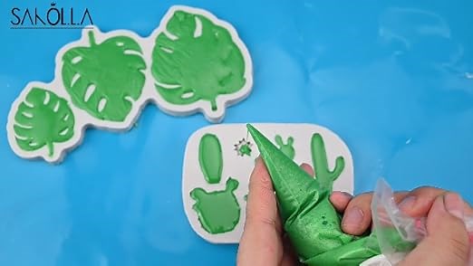 Tropical Leaf and Cactus Fondant Mold