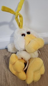 Jouet musical vintage rare canard jaune du Commonwealth Lovey peluche noeud grands yeux des années 1990 - Etsy France