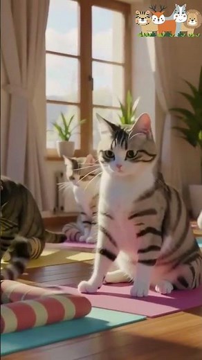 Yoga with Cats: Zen Poses & Purrfect Stretches #catfitness #yogachallenge #petfriendly #YogaWithCats
