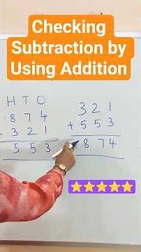 Checking Subtraction by Using Addition | Subtract and Check the Answer | #shots #shortvideo #maths