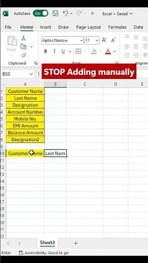 Add headers shortcuts #excelforbeginners #excel #excelshortcuts #exceltricks #exceltutorial