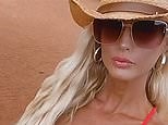 Emma Hernan dons orange bikini on horseback while in Maui