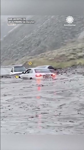 Motorists Trapped in a California Mudslide Rescued