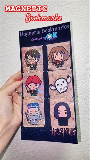 Magnetic Bookmarks #craft #cricutprojects #easycraft #diycrafts #bookmark #magnetic #harrypotter