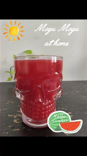 Homemade Watermelon Mogu Mogu 🍉✨️ Save for summer! #mogumogu #summerdrink #homemade #indianrecipe