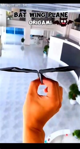 Bat Paper Plane ORIGAMI Tutorial 😱🦇✈️ , Easy flying paper airplane making #shorts #craft