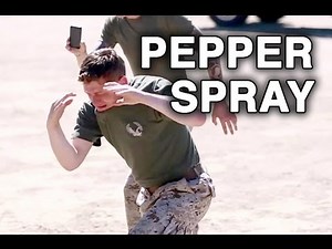 Marines in Pepper Spray Training Course