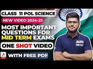 Class 11 Political Science Most Important Questions All Chapters For Mid term Exams OneShot 2024