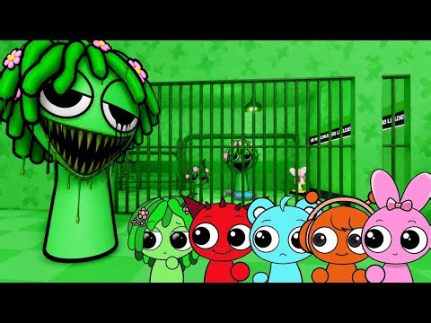 Sprunki Baby Vineria, Raddy, Sky, Oren & Pinki Played Sprunki Vineria Prison Escape Obby in ROBLOX