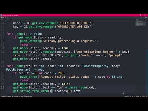 LLM Frontend Client in Godot 3, in 10 MINUTES using OpenRouter