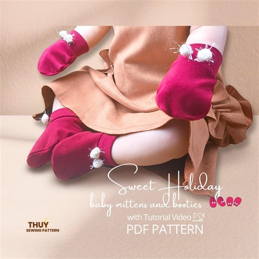 Baby Mittens and Booties Sewing Pattern: Beginner Friendly (PDF Download, 4 Sizes 0-12M) - Etsy