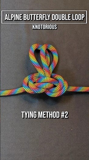 ALPINE BUTTERFLY Double Loop (Tying Method #2) #knotting #climbing #arborist #knot #climbing #ropes