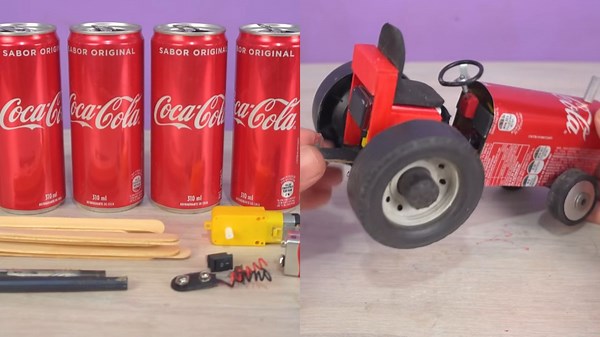 Turning Soda Cans into a Mini Tractor Harrow Masterpiece