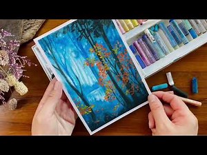 Oil Pastel Tips | Blue Forest |