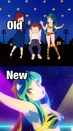 Old vs New 💚💛 #uruseiyatsura #uruseiyatsura2022 #uruseiyatsuraedit #animeedit #oldanime #animefyp #anime #animegirl