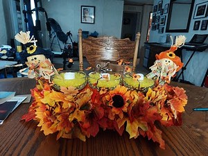 Pool Noodle Fall Centerpiece