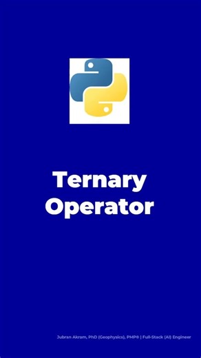Ternary Operator #python #pythonprogramming #shorts